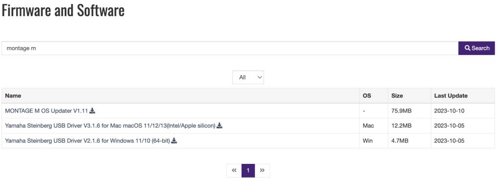 Montage software download page