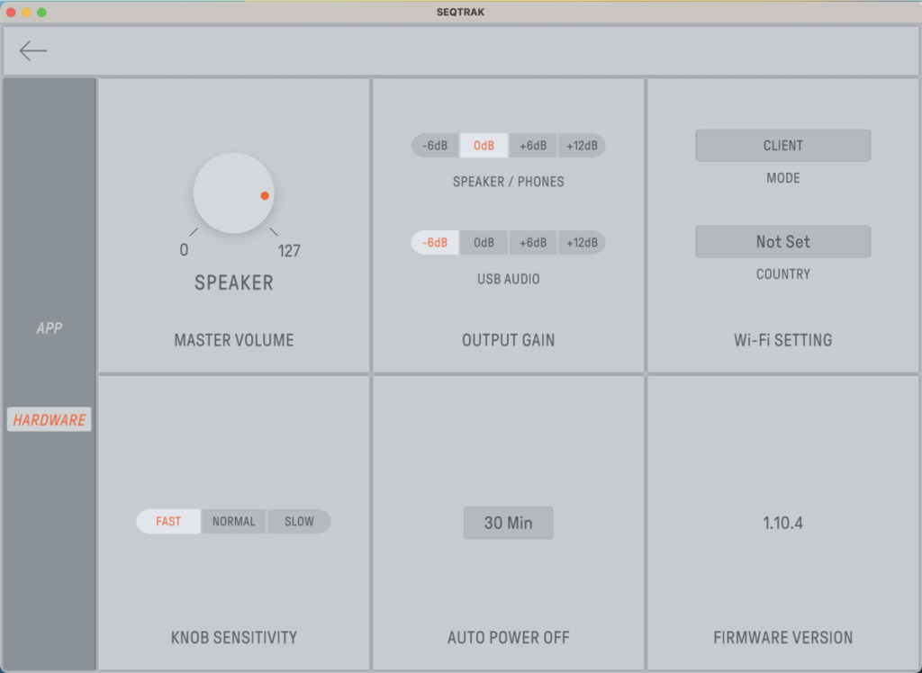 Seqtrak Firmware Version