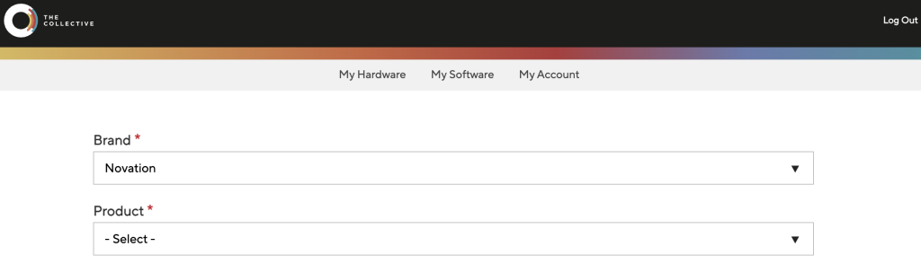 The Collective Novation Registration page