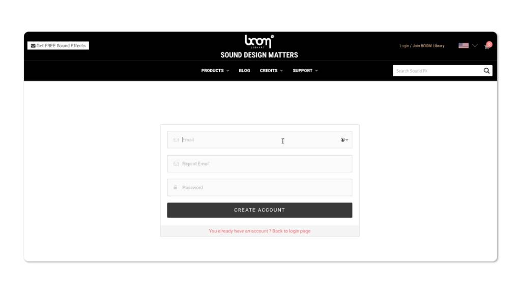 Boom Library Account