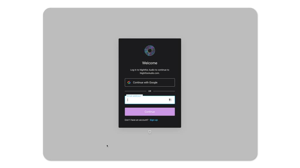 Nightfox Audio Account