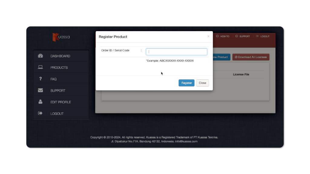 Register Order ID